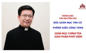 Phát Diệm thông báo cầu nguyện cho ĐGM Tân cử