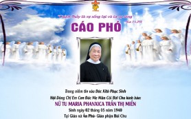 Cáo phó Nữ tu Maria Phanxica Trần Thị Miến