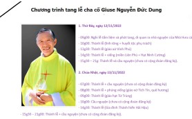 Chương trình tang lễ cha cố Giuse Nguyễn Đức Dung