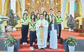 Nam Điền: Đoàn Giới trẻ kính thánh quan thầy