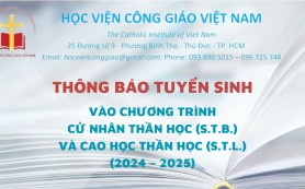 Học viện Công giáo Việt Nam: Thông báo tuyển sinh