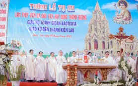 Giáo họ Gioan, Kiên Lao: Thánh lễ tạ ơn đặt viên đá