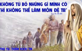 Làm môn đệ phải từ bỏ tất cả