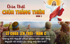 Đang khi chúc lành Người lên trời