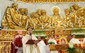 Cha mới Phêrô Trần Long Hiến tạ ơn thánh chức  