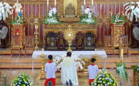 Giáo xứ Vinh Phú chầu Thánh Thể thay giáo phận