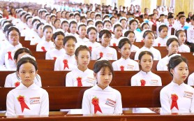 128 em lãnh nhận Bí tích Thêm sức tại Gx. Đại Đồng