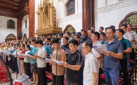 Hội kèn hiệp nhất Trung Thành chuẩn bị lễ St. Đaminh