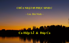 Chúa Nhật 05 Phục Sinh – Ca Hiệp Lễ  &  Đáp Ca – Lm. Bùi Ninh