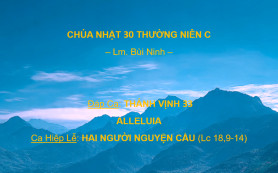 Chúa Nhật 30 Thường Niên C – Đáp Ca - Alleluia - Ca Hiệp Lễ – Lm. Bùi Ninh