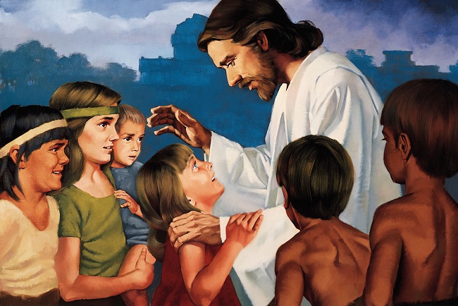 jesus christ blessing children nephite 158467 wallpaper