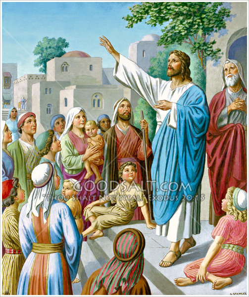 jesus preaching in village goodsalt stdas0599