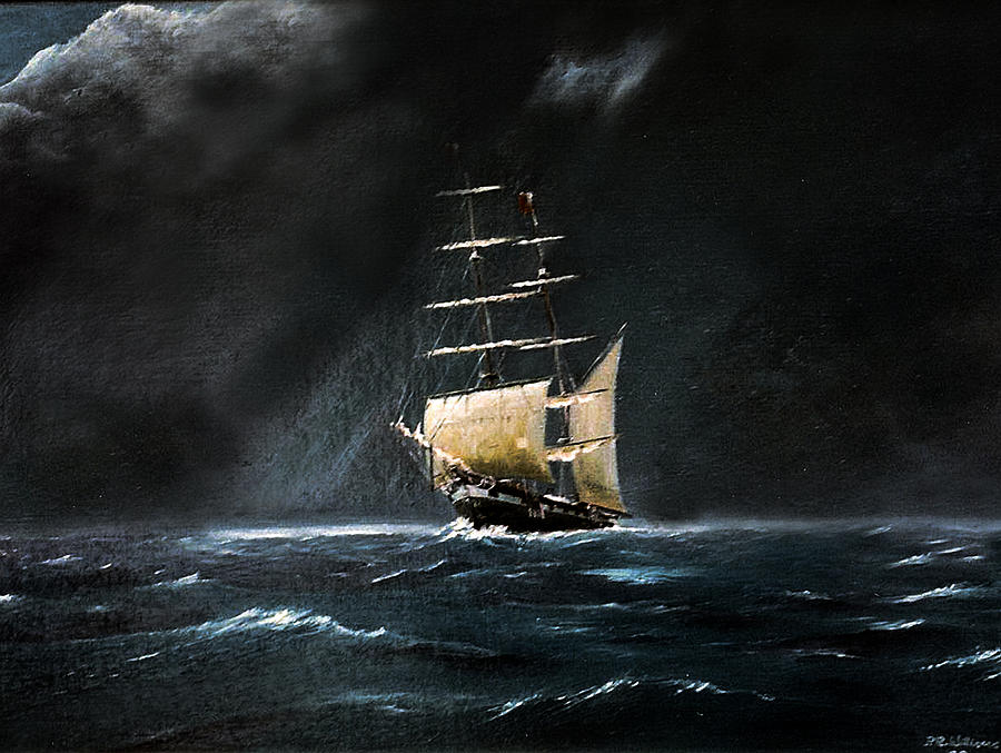 ship in a storm at night paul williams