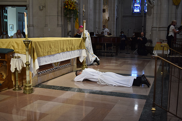 laying on altar