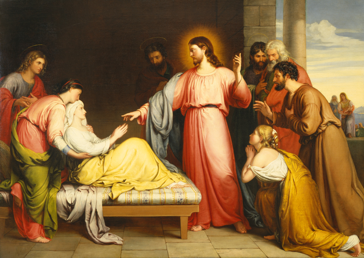 christ healing the mother of simon peter s wife by john bridges