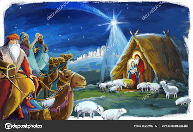 depositphotos 221033482 stock photo religious illustration three kings holy