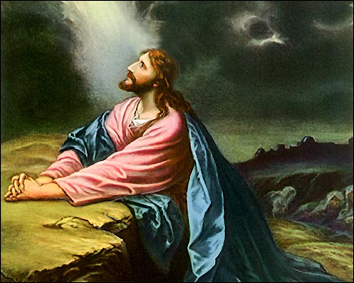 christ prays at night header
