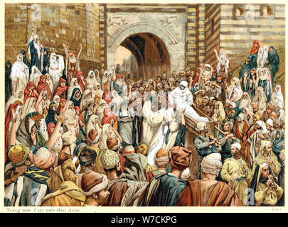 jesus raising the widows son at nain c1890 artist james tissot w7ckpg