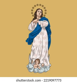 our lady immaculate conception colored 260nw 2219097773 jpg