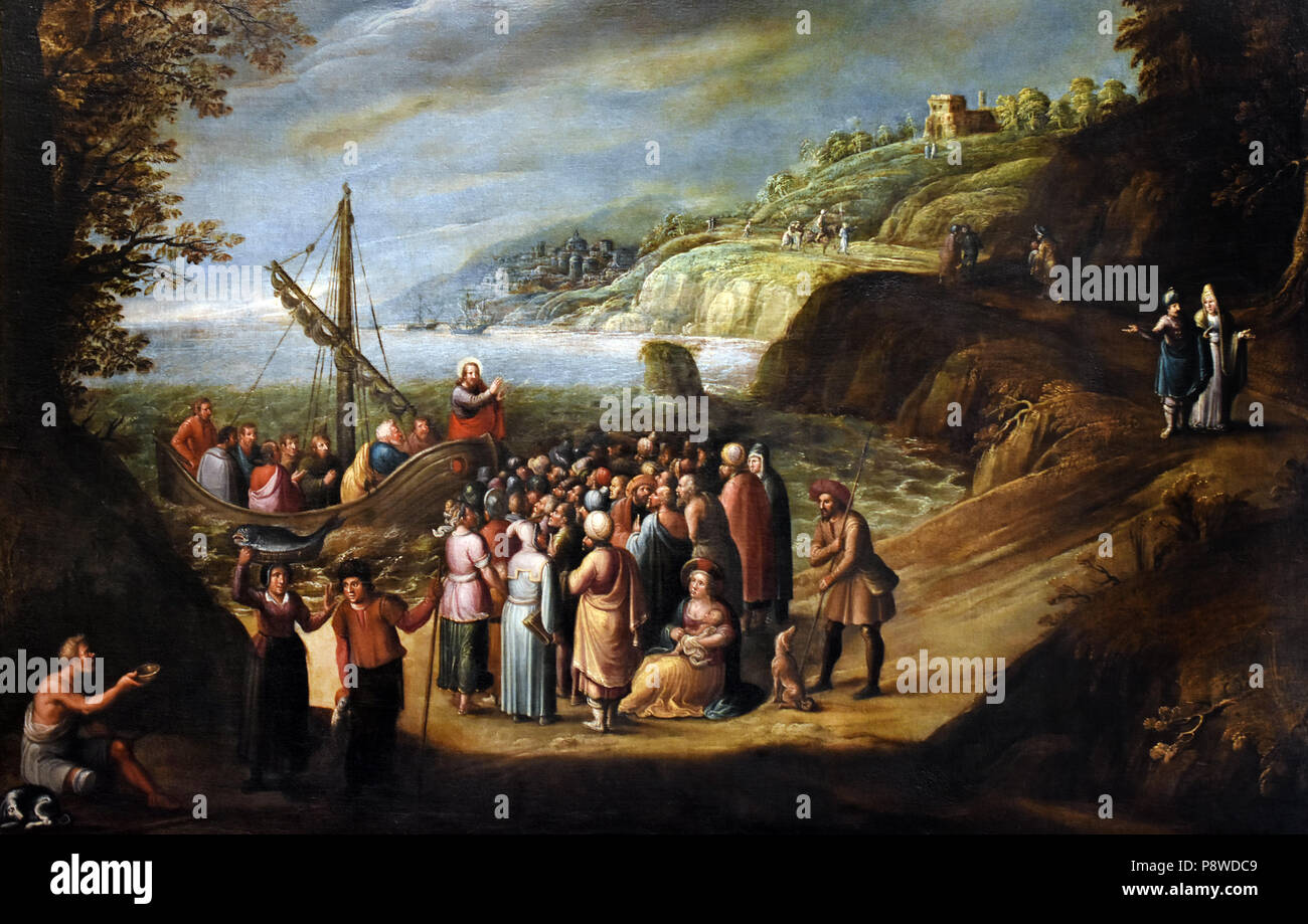 the preaching of christ on the lake of gennesaret by adam willaerts 1577 1664 flemish dutch the netherlands p8wdc9