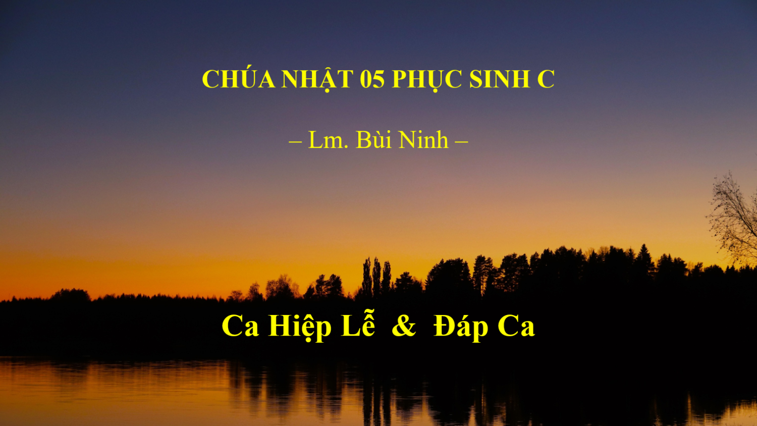 Chúa Nhật 05 Phục Sinh – Ca Hiệp Lễ  &  Đáp Ca – Lm. Bùi Ninh